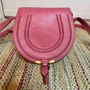 Chloe Marcie Cross Body Bag | bright mauve pink